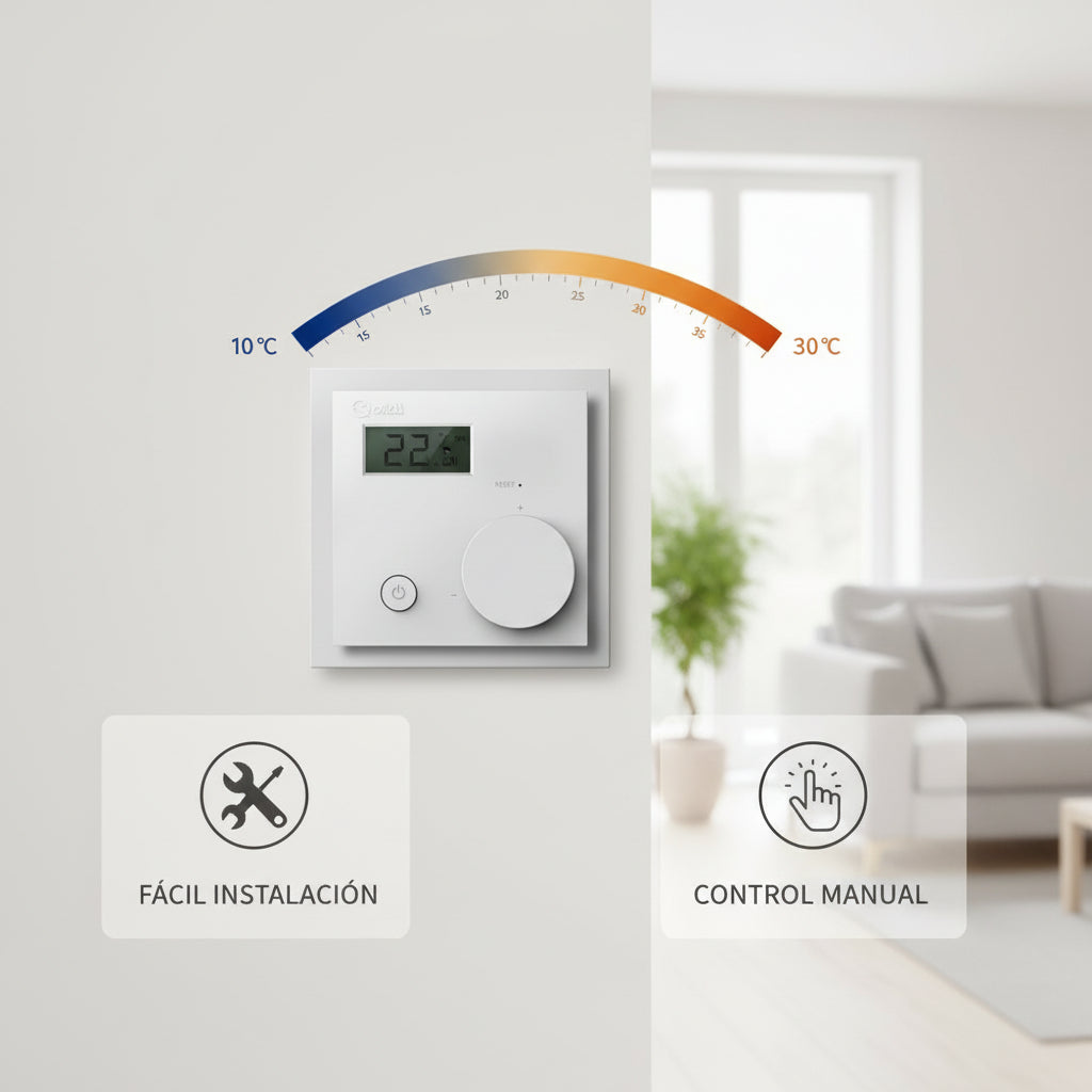 Termostato Digital Orkli RA200 | ON/OFF, Control Manual, 10–30 °C