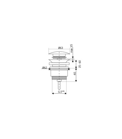 Válvula Click-Clack Imex VCC023 Oro Rosa Cepillado PVD