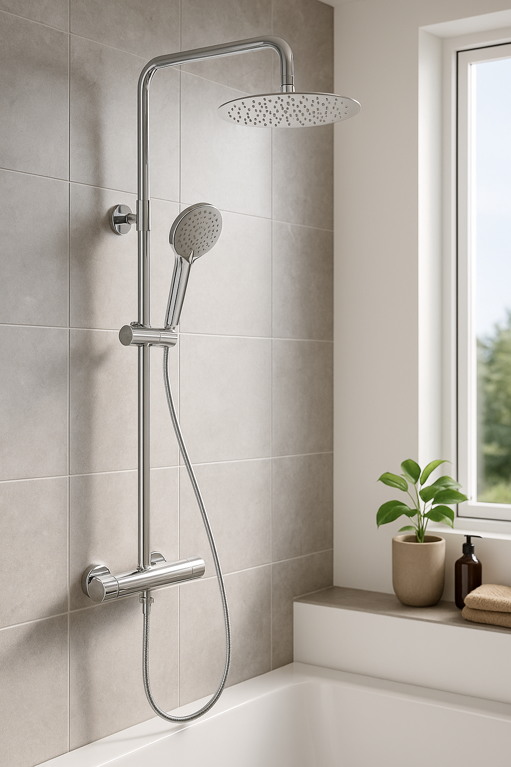 Roca Plus Round - Columna de ducha monomando VEGA PLUS A5A9A6EC00, A5A9A6ENB0